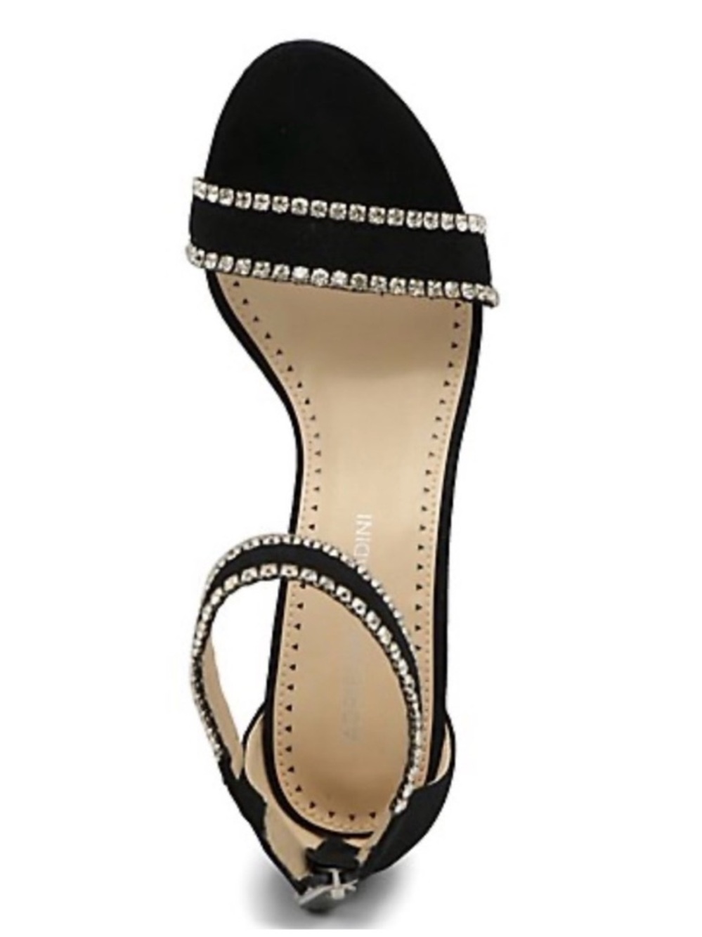 Adrienne Vittadini Black Crystal-Embellished Ankle-Strap Stiletto - Picture 2 of 8